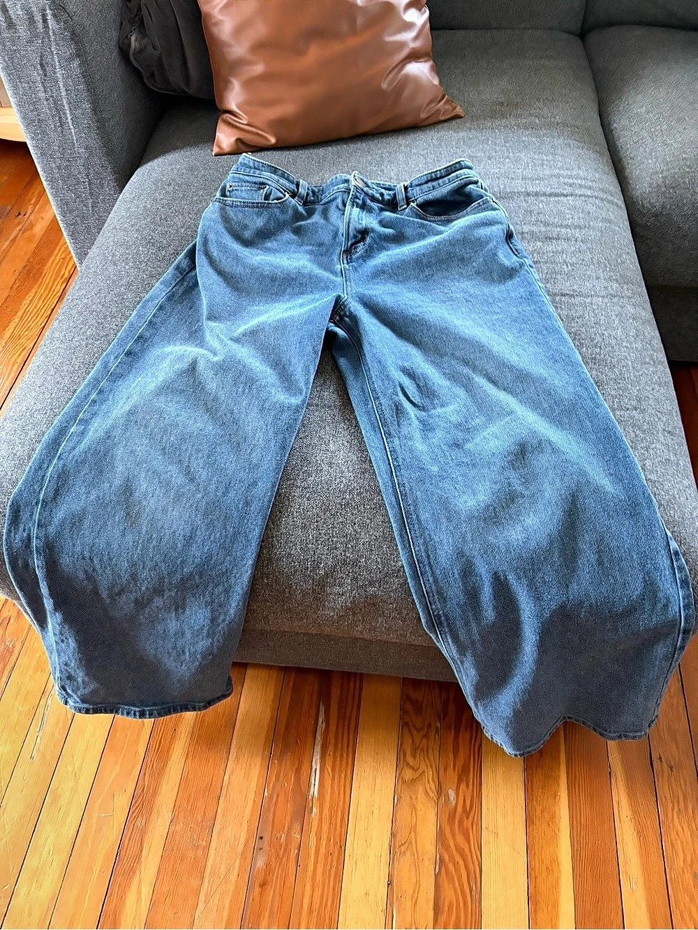 R Jeans Wide Leg Jeans in Blue Waist 29 Petite - Picture 2 of 8